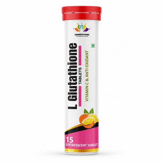 L Glutathione Effervescent Tablets | Vitamin C & Antioxidant Support | 15 Tablets